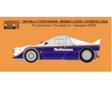 Decal – Lancia 037 - 1985 Rally Costa Brava - Rothmans logos 1/24